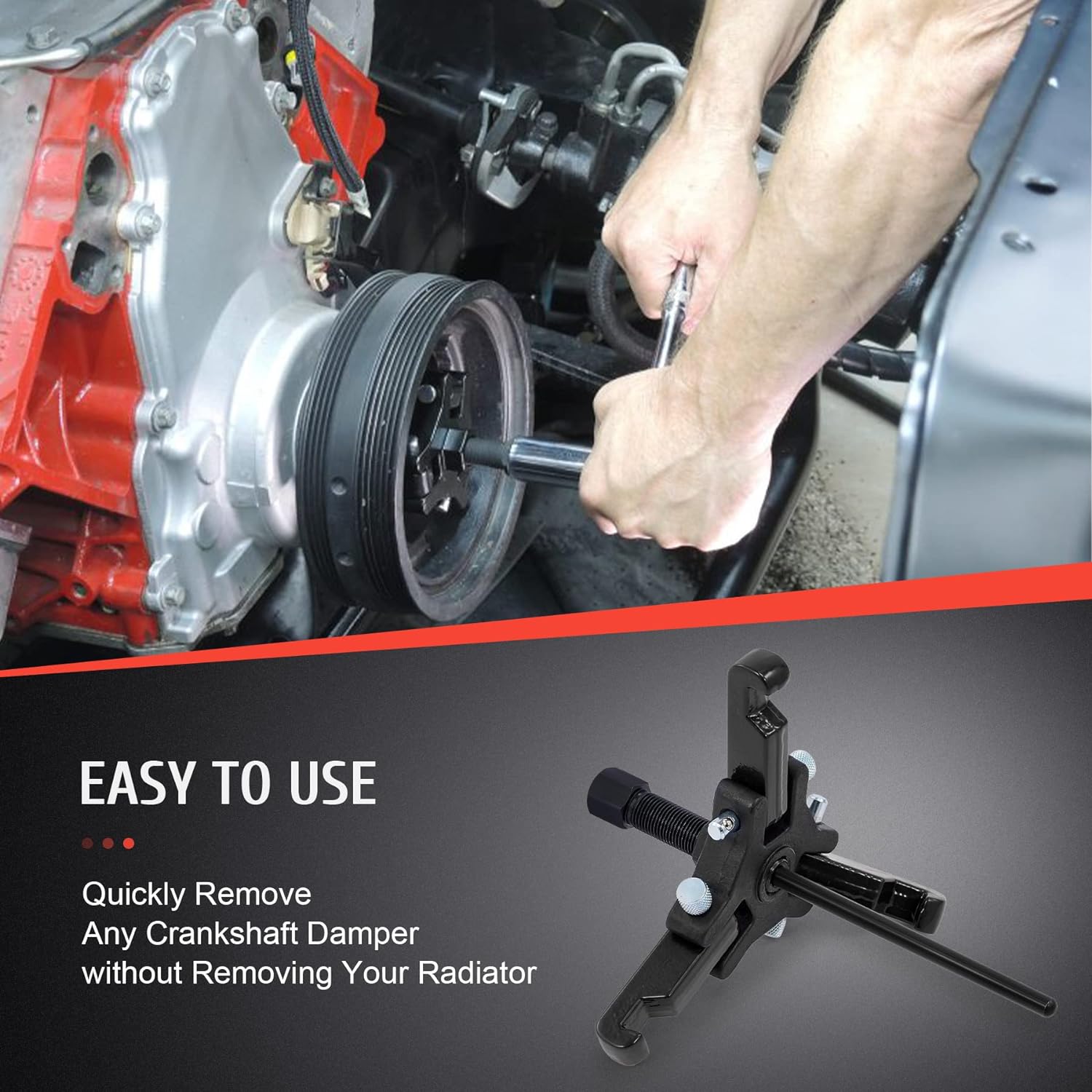 thumbnail image 2 of V8 Tool 4210 10-Ton Gear Puller Set - Straight Bar Jaw Puller For Bearings & Pulleys 2 of 5