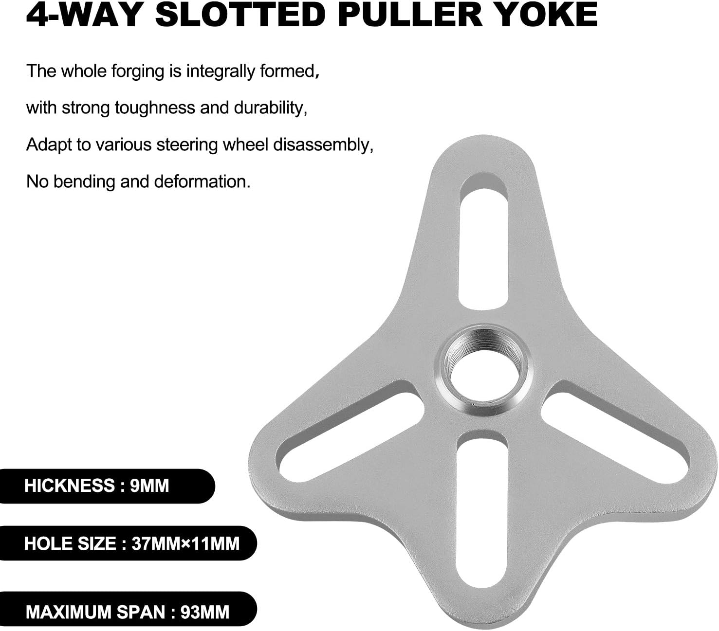 thumbnail image 2 of Strong Carbon Steel Steering Wheel Puller Kit – Handy Tool For Car Repairs & Maintenance 2 of 9